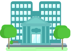 Illustration: En kontorsbyggnad